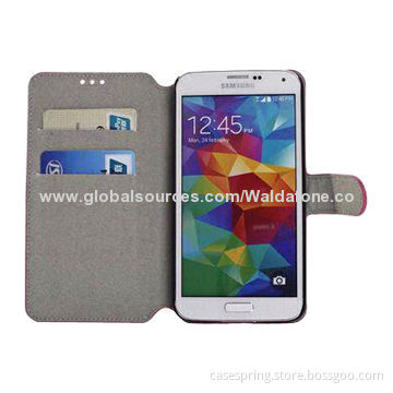 Leather Mobile Case, Suitable for Samsung Galaxy S5, ODM and OEM Orders Welcomed